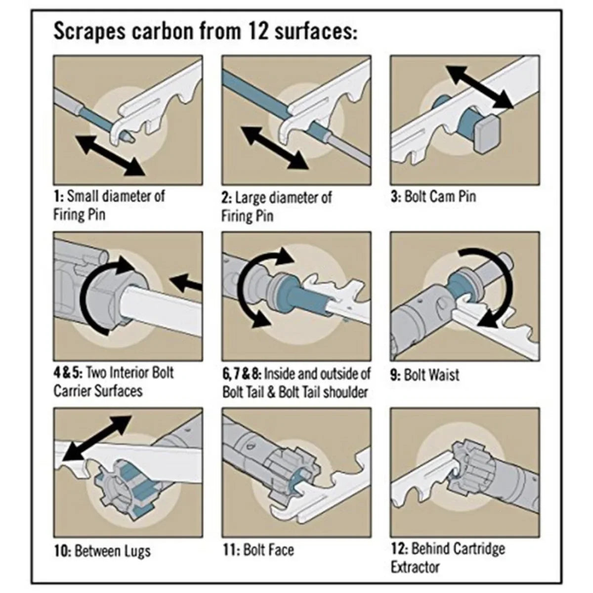 Tenacity CarbonClaw AR-15 BCG Cleaning Tool